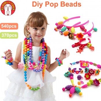 740pcs Pop Beads Diy Set Bands Girl Toys 5 7 Creativel Crafts For Kids Bead Jewelry Kit Educational Toys For Children