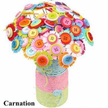 Children Creative DIY Craft Toys 2019 New Kids DIY Felt Button Flower Craft Kits Kindergarten Toys Children Educational Handmade