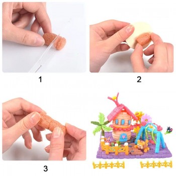 300PCS Creative Starch Miou Magic Corn Plasticine Blocks Baby Kid Colorful DIY Building Decoration For Children Gift