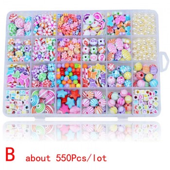 New 24 grid children beaded toys diy handmade girls handmade wear necklaces bracelets beads educational toys