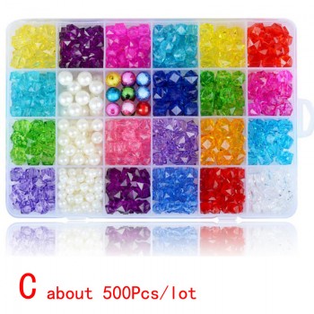 New 24 grid children beaded toys diy handmade girls handmade wear necklaces bracelets beads educational toys