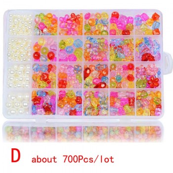 New 24 grid children beaded toys diy handmade girls handmade wear necklaces bracelets beads educational toys