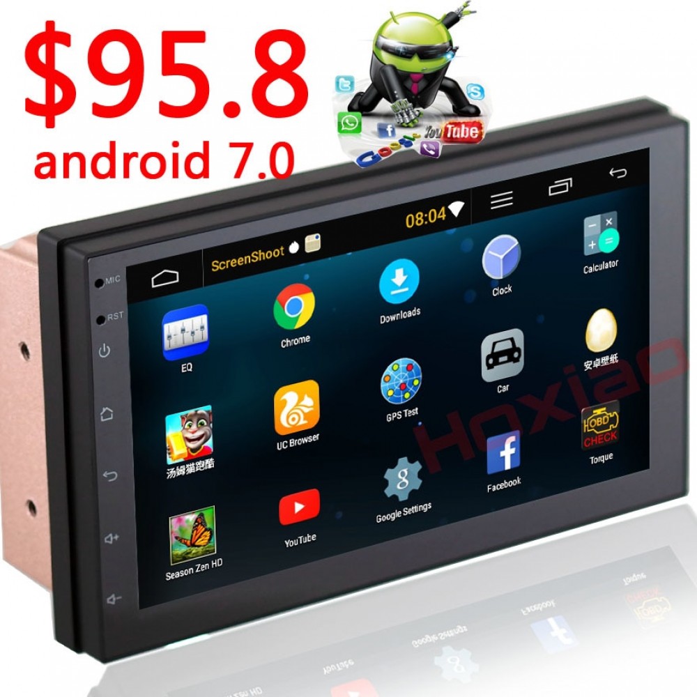 2 Din Android 7.0 Car Radio Stereo Multimedia Play GPS Navigation Wifi Bluetooth USB Autoradio FM Audio camera car DVD Player