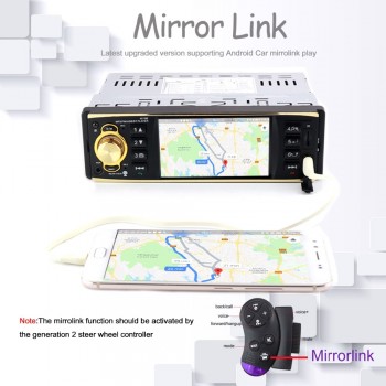 For car radio 1din stereo 1 din autoradio mp3 player mp5 multimedia radios universal Steering Wheel Remote Control 4 inch Mirror