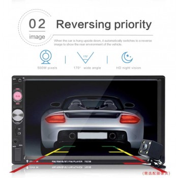 7 Inch HD touch screen Car radio Bluetooth Stereo audio Car Dual 2 din Car Multimedia MP5 Player rear camera remote controller