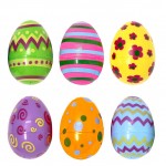 24 PCS Children Printed Pastel Plastic Easter Eggs Assorted Eggs Hunt Party Giveaways Rewards Children handmade DIY Educational