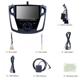 Seicane 9 inch Android 8.1 Touchscreen Car Radio For 2011 2012 2013 2014 2015 Ford Focus 2Din Head Unit Multimedia Player