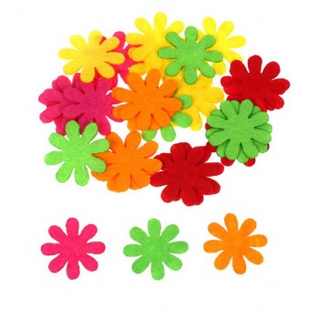 DIY creative non-woven patch children hand made intelligent sticker material non-woven fabric petals DIY Sticker kids toys BS68