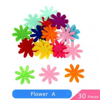 DIY creative non-woven patch children hand made intelligent sticker material non-woven fabric petals DIY Sticker kids toys BS68