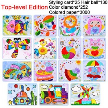Creative rubbing paper painting Handmade material bag for children DIY Sticker toys Kindergarten gifts Sticky paper painting