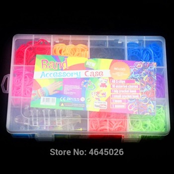 1500pcs Rubber Bands Loom DIY Weaving Tool Box Creative Set Elastic Silicone Bracelet Kit Kids Toys for Children Girls Gift 5 10