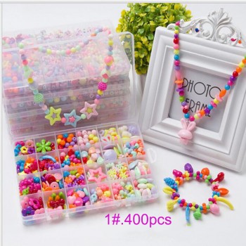 Girls Jewelry Making Beaded toys Creative DIY Acrylic Beads Kit Accessories for Bracelets Handmade Educational Toy Birthday Gift