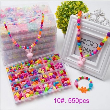 Girls Jewelry Making Beaded toys Creative DIY Acrylic Beads Kit Accessories for Bracelets Handmade Educational Toy Birthday Gift
