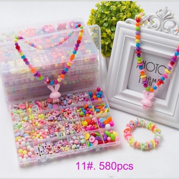 Girls Jewelry Making Beaded toys Creative DIY Acrylic Beads Kit Accessories for Bracelets Handmade Educational Toy Birthday Gift