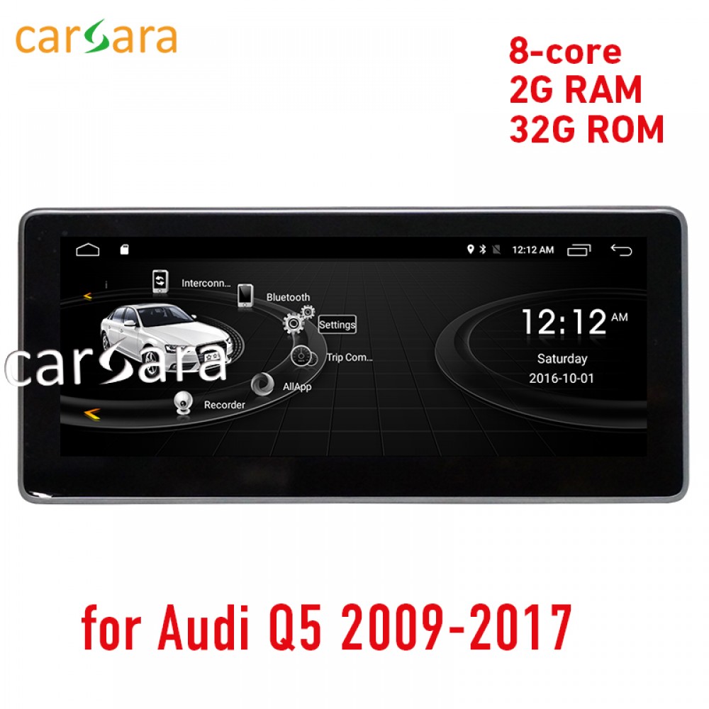 carsara 2G RAM Android display for Audi Q5 2009-2016 10.25 touch screen GPS Navigation radio stereo dash multimedia player