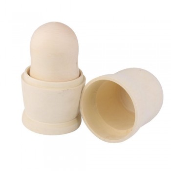 A Set of 10pcs Wooden Russian Nesting Dolls Handmade White Body Matryoshka  Dolls DIY Bisque