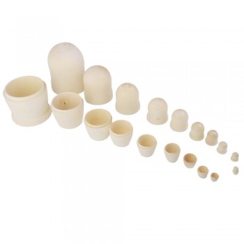 A Set of 10pcs Wooden Russian Nesting Dolls Handmade White Body Matryoshka  Dolls DIY Bisque