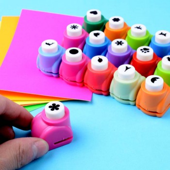 4 PCS Kid Seal Mini Printing Paper Hand Shaper Scrapbook Tags Cards Craft DIY Punch Cutter Tools DIY Toys For Children