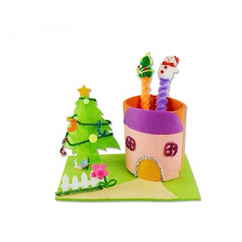 DIY Handmade Felt Fabric Craft Pen Container,Non-woven Pen holder Sewing Kits Project Art amp; Crafts Educational Toys for Kids
