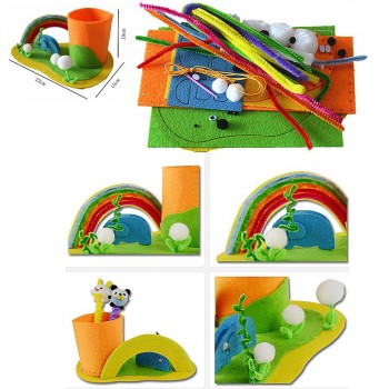 DIY Handmade Felt Fabric Craft Pen Container,Non-woven Pen holder Sewing Kits Project Art amp; Crafts Educational Toys for Kids