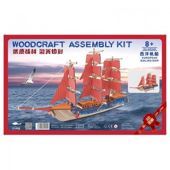 DIY arts and 3D ship Handmade Wooden Craft toys Party Arts Puzzles Model Decoration for children kid Toy Birthday Best Gift