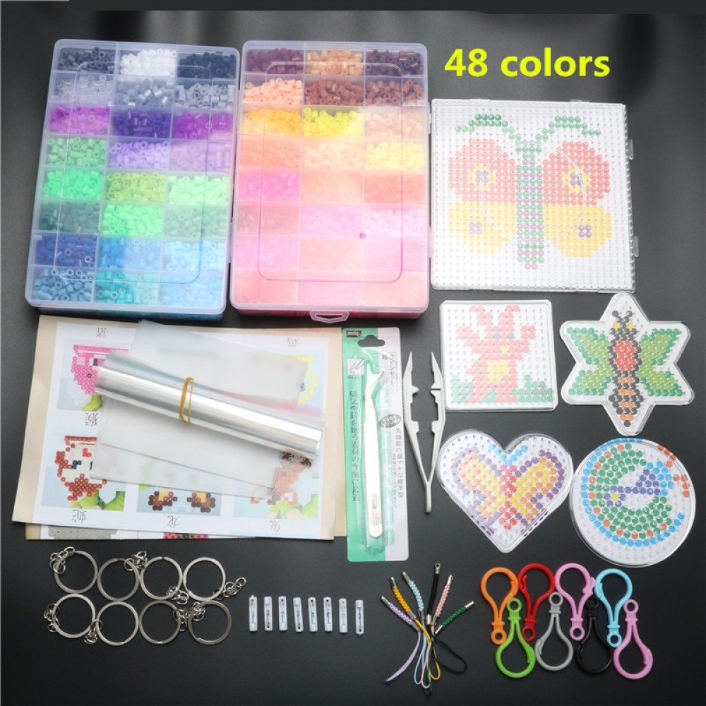 5mm Hama Beads Set Toy DIY Perler Beads Pegboard Tangram Jigsaw With Tools Hama Beads Puzzle Kids Toys
