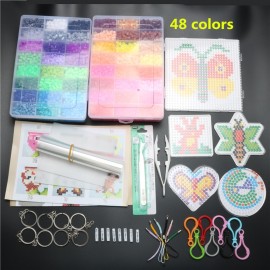 5mm Hama Beads Set Toy DIY Perler Beads Pegboard Tangram Jigsaw With Tools Hama Beads Puzzle Kids Toys