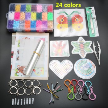 5mm Hama Beads Set Toy DIY Perler Beads Pegboard Tangram Jigsaw With Tools Hama Beads Puzzle Kids Toys