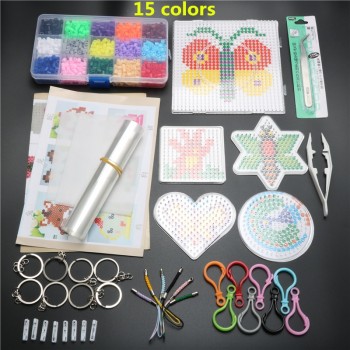 5mm Hama Beads Set Toy DIY Perler Beads Pegboard Tangram Jigsaw With Tools Hama Beads Puzzle Kids Toys