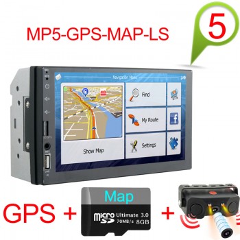 2 din Car DVD player 7 Universal Double Din GPS Navigation Video Mutimedia Stereo audio MP5 Car radio multimedia player 2din