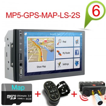 2 din Car DVD player 7 Universal Double Din GPS Navigation Video Mutimedia Stereo audio MP5 Car radio multimedia player 2din