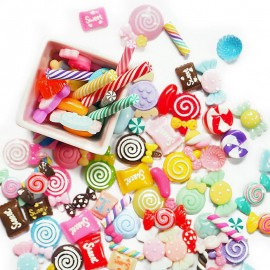 Slime Charms Mixed Resin Candy Beads Slime Sweets Bead Making Supplies DIY Collage Crafts Children Handmade Creative Toys