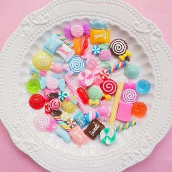 Slime Charms Mixed Resin Candy Beads Slime Sweets Bead Making Supplies DIY Collage Crafts Children Handmade Creative Toys