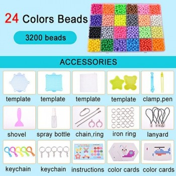 lagopus 24 Colors  DIY Magic Beads Water Spray Hand Making 3D Pearl beads Puzzle Toys for Children Educational Gift