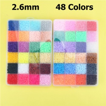EVA 2.6mm Mini Hama Beads Set Toy DIY 3D Model Puzzle Kits Creative Educational Beads Toys For Children Gift