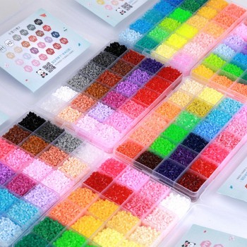 EVA 2.6mm Mini Hama Beads Set Toy DIY 3D Model Puzzle Kits Creative Educational Beads Toys For Children Gift
