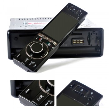 Hot 1 Din Universal Car DVD Player 3inch Digital Touch Screen Auto Radio Bluetooth Motorized Screen CD DVD SD AM AUX Camera