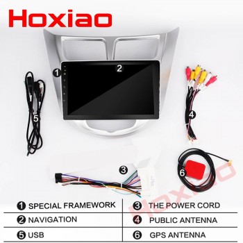 10 inch Android 8.1 Car video Multimedia player for Hyundai Solaris Verna Accent 2011 2012 2013 2014 2015 2016 GPS navigation