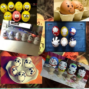 children colorful wooden eggs DIY painting toy wooden easter eggs handmade doodle for kindergarten educational toy easter gift