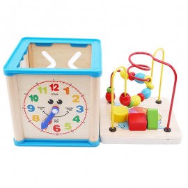 Multi-function Wooden Math Around Bead Maze Letters Recognition Abacus Clock Wooden Baby Toddler Early Educational Toys For Kids