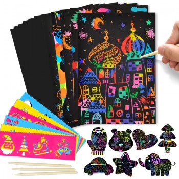 educational toys/early learning toys for childrens for children kids craft Colorful scratch painting easter decoration diy toys