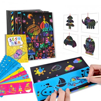 educational toys/early learning toys for childrens for children kids craft Colorful scratch painting easter decoration diy toys