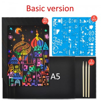 educational toys/early learning toys for childrens for children kids craft Colorful scratch painting easter decoration diy toys