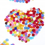 100pcs Lot children colourful resin buttons kindergarten creative handmade material DIY painting button flower for kids BS98