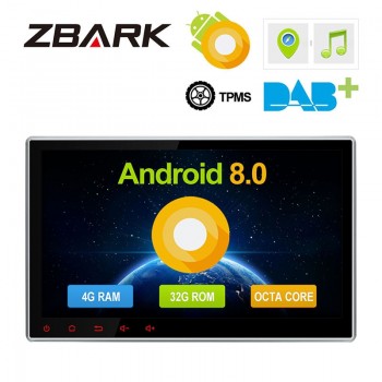 2 Din 10.1Android 8.0 Octa Core Universal Car Radio StereoDVD Player GPS Navigation OBD FM DAB+4G WIFI USB Bluetooth