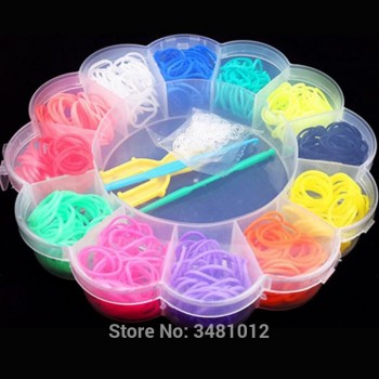 Rubber Loom Bands Weaving Braided Tool DIY Charm Kit Box Kids Handmade Plaiting Gum Creativity Toys for Bracelet Children Girls