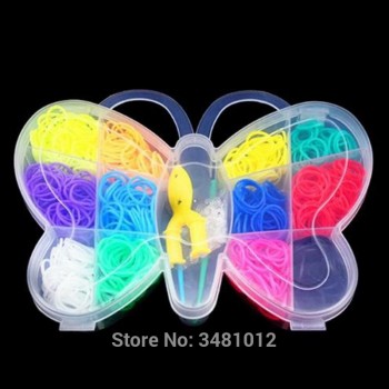 Rubber Loom Bands Weaving Braided Tool DIY Charm Kit Box Kids Handmade Plaiting Gum Creativity Toys for Bracelet Children Girls