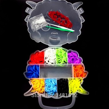Rubber Loom Bands Weaving Braided Tool DIY Charm Kit Box Kids Handmade Plaiting Gum Creativity Toys for Bracelet Children Girls