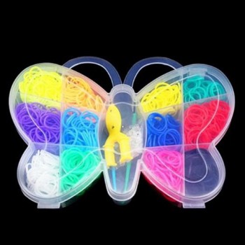 Rubber Loom Bands Weaving Braided Tool DIY Charm Kit Box Kids Handmade Plaiting Gum Creativity Toys for Bracelet Children Girls