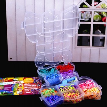 Rubber Loom Bands Weaving Braided Tool DIY Charm Kit Box Kids Handmade Plaiting Gum Creativity Toys for Bracelet Children Girls